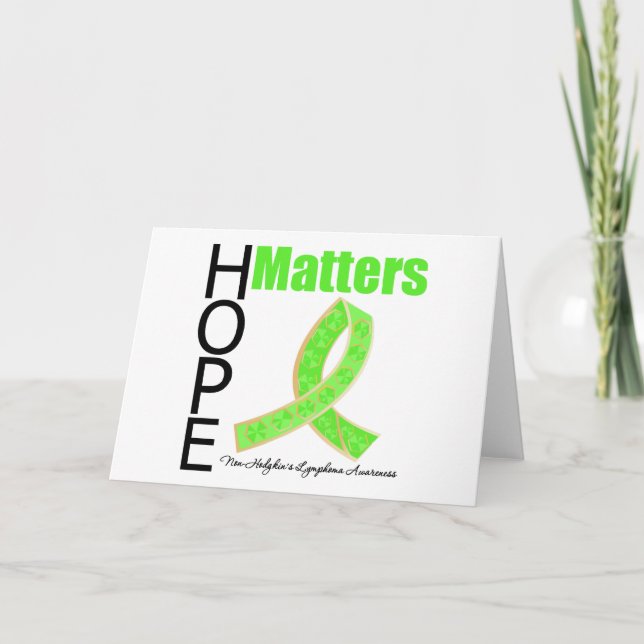 Hope Matters Non-Hodgkins Lymphoma (Jewelled Ribbo Card (Front)