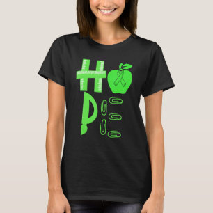 Hope Mental Illness Awareness Green Ribbon Teacher T-Shirt