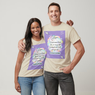 Hope Message - Matthew 11-28 - Short Sleeve Tan T-Shirt