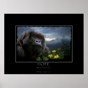 HOPE Mountain Gorilla Wildlife Art Print