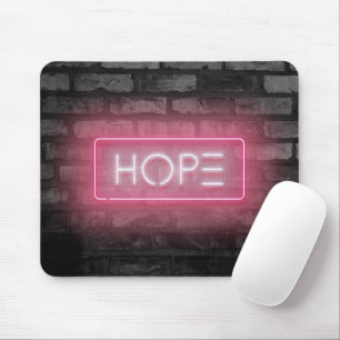 Hope Neon Sign Mouse Mat