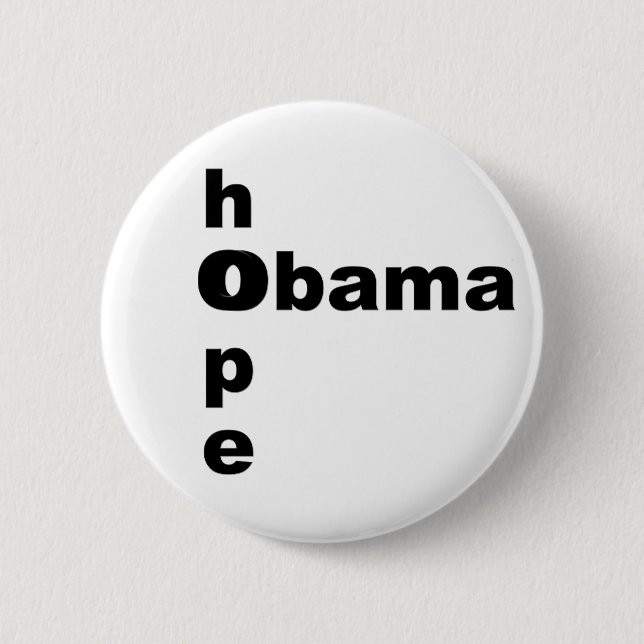 Hope & Obama 6 Cm Round Badge (Front)