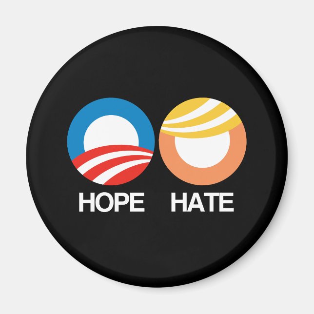 HOPE (Obama) vs. HATE (Trump) Magnet (Front)