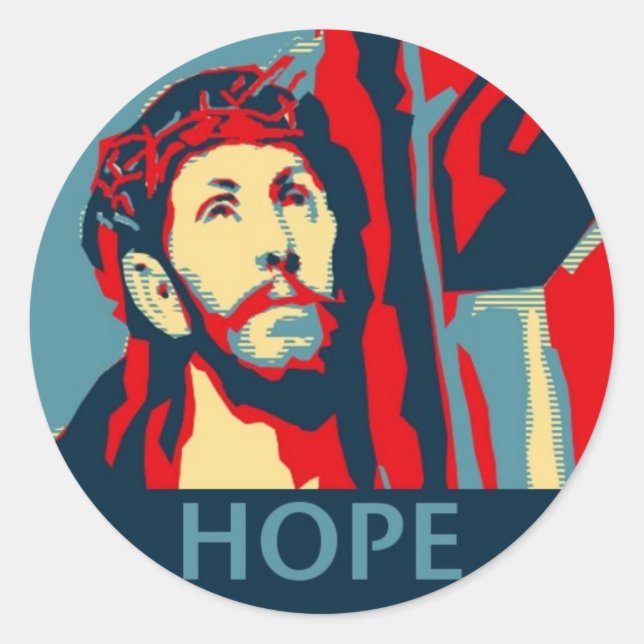 Hope of Jesus Classic Round Sticker (Front)