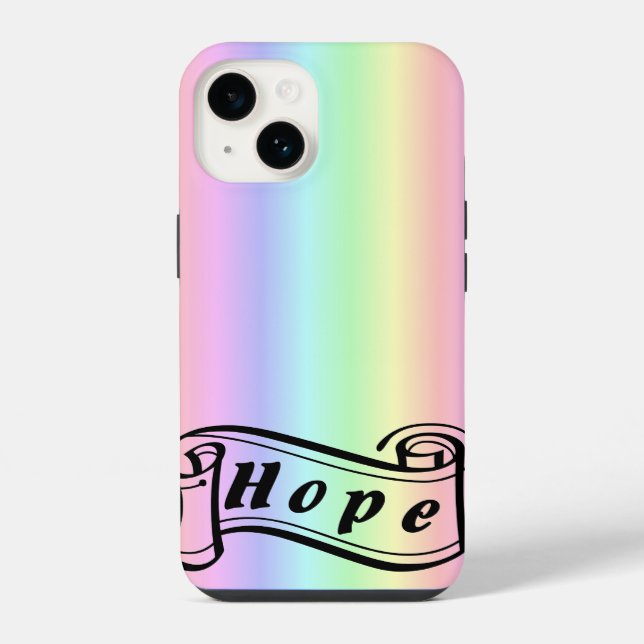 Hope on rainbow iPhone case (Back)