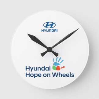 Hope On Wheels Logo T-Shirt Round Clock