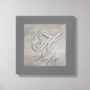 Hope on wrapped canvas wall art text design