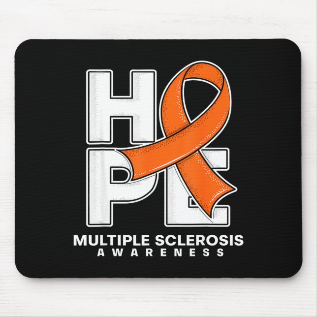 Hope Orange Ribbon Multiple Sclerosis Awareness Mo Mouse Mat (Front)