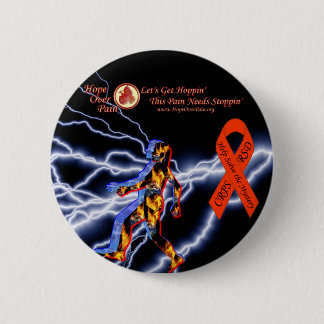 Hope Over Pain Black Lightning CRPS/RSD Mystery 6 Cm Round Badge
