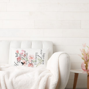 Hope Peace Joy Love Christian   Lumbar Pillow