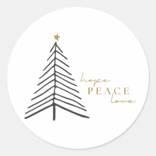 hope peace love. Christmas Holiday Stickers Labels