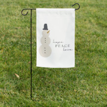 hope peace love. Christmas Snowman Garden Flag