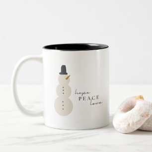 hope peace love. Christmas Snowman Mugs Cups