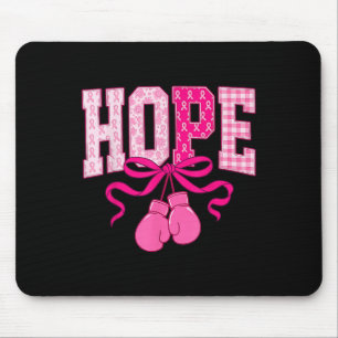 Hope Pink Ribbon Boxing Gloves Pink Breast Cancer  Mouse Mat
