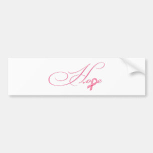 Hope - Pink Ribbon Bumper Sticker