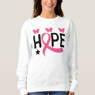 Hope Pink Ribbon Fighter Survivor Breast Cancer H Sweatshirt