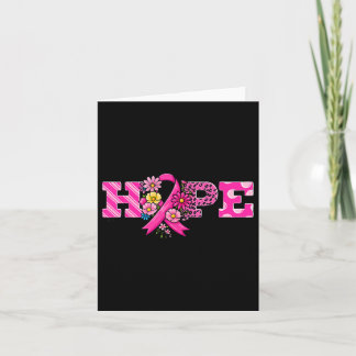 Hope Pink Ribbon Leopard Breast Cancer Awareness W Card