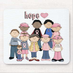 Hope Pink Ribbon Mouse Mat