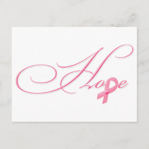 Hope - Pink Ribbon Postcard