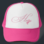 Hope - Pink Ribbon Trucker Hat<br><div class="desc">Breast Cancer Awareness design</div>
