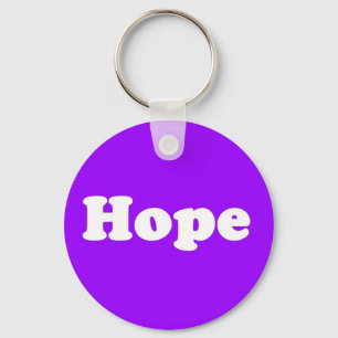 Hope Positive Thinking Purple Key Chain