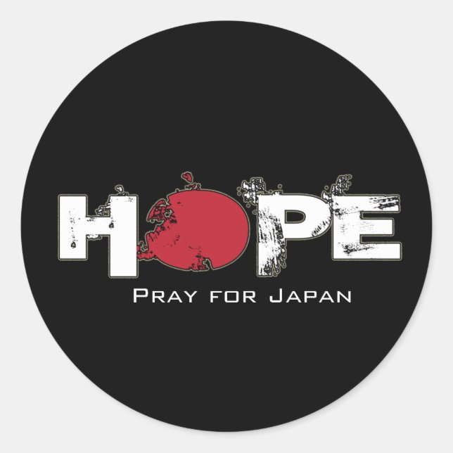 HOPE - Pray for Japan Stickers (Front)