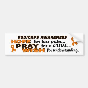Hope Pray Wish...RSD/CRPS Bumper Sticker