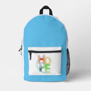 hope printed backpack