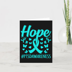 Hope Ptsd Stress Awareness Ribbon Support Graphic Card
