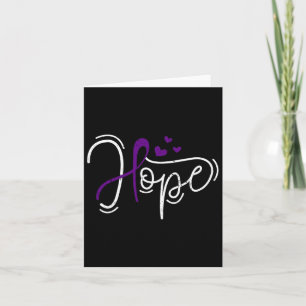 Hope Purple Ribbon Awareness Addiction Recovery Card