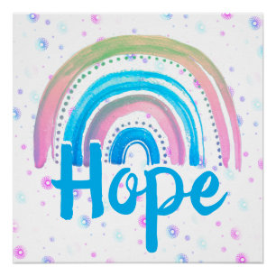 Hope Rainbow With Spirals  Poster