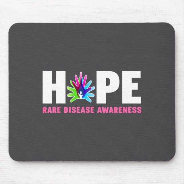 Hope Rare Disease Awareness Shirt - Rare Disease D Mouse Mat (Front)