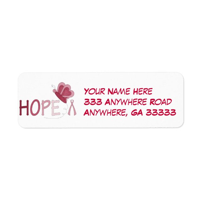 Hope return address labels (Front)