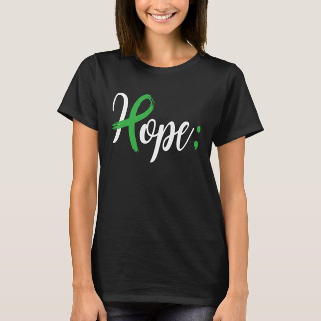 Hope Semicolon Mental Health Awareness Month Suppo T-Shirt (Front)