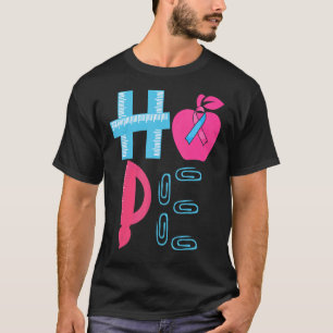 Hope SIDS Awareness Pink And Blue Ribbon Teacher T-Shirt
