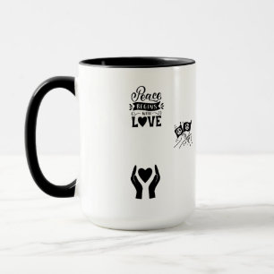 HOPE SIP OF PEACE TWO-TONE CERAMIC 15OZ. MUG