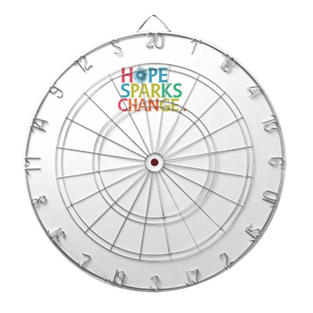 Hope Sparks Change  Dartboard (Front)