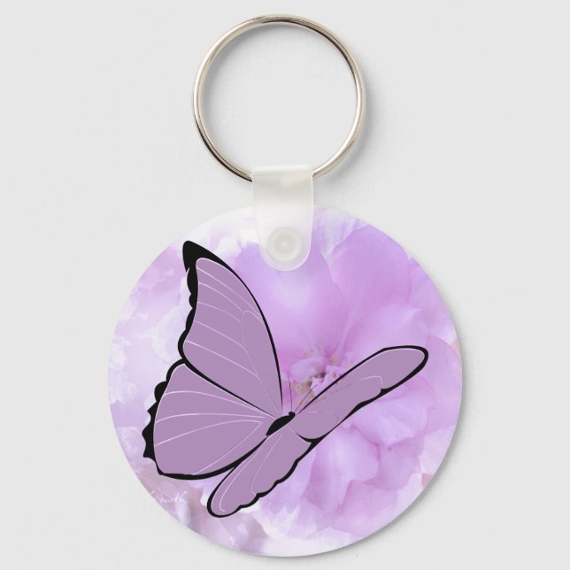 Hope Springs Eternal Awareness Butterfly Key Ring (Front)