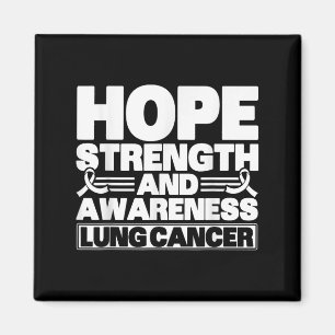 Hope Strength And Awareness Lung Cancer Awareness Magnet