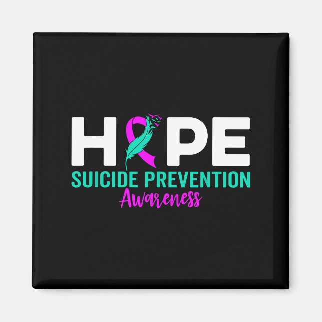 Hope Suicide Prevention Ribbon Depression Suicide  Magnet (Front)