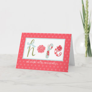 Hope - Support and Encouragement, Scrapbook Look Card