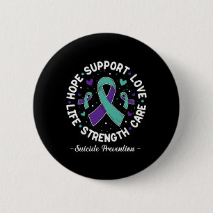 Hope Support Love Life Suicide Prevention Awarenes 6 Cm Round Badge