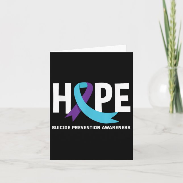 Hope Support Suicide Prevention Awareness Suicide  Card (Front)