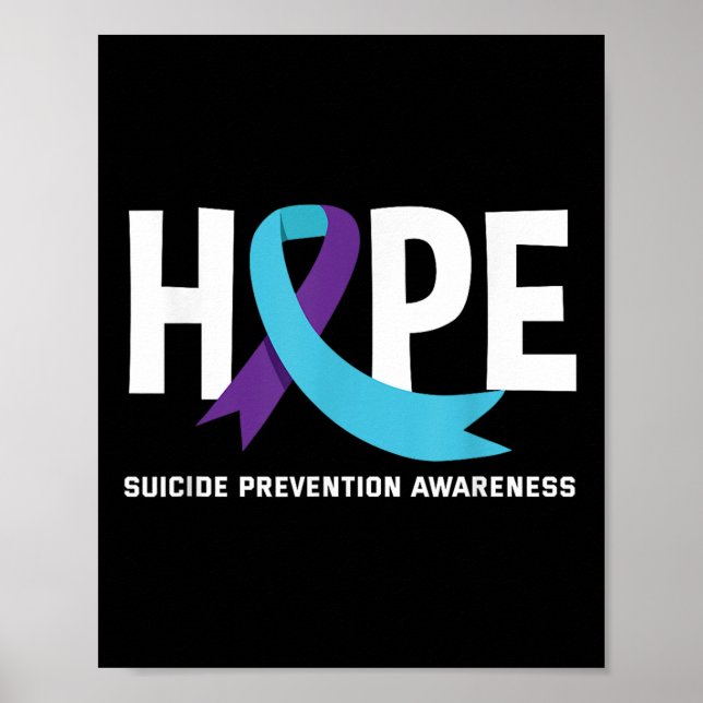 Hope Support Suicide Prevention Awareness Suicide  Poster (Front)