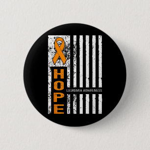 Hope Support Team Leukaemia Awareness Aamerica Usa 6 Cm Round Badge