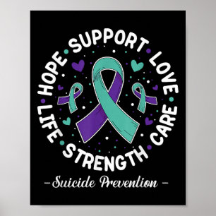 Hope Suprt Love Life Suicide Prevention Awareness Poster