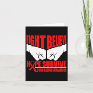 Hope Survive Brain Aneurysm Warrior  Card