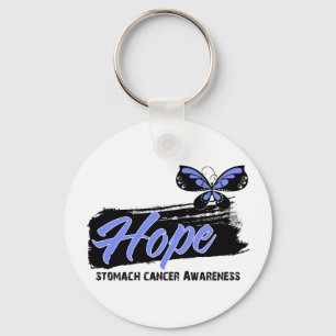 Hope Tattoo Butterfly Stomach Cancer Key Ring