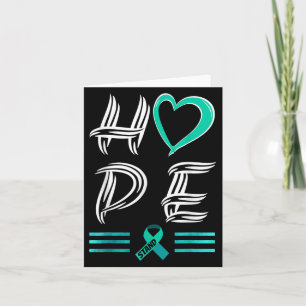 Hope Teal Ribbon Gynaecological Cancer Awareness Card