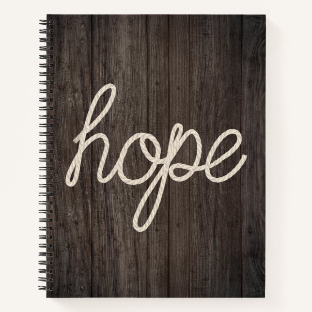 Hope Text in a Rope Design Notebook (Front)